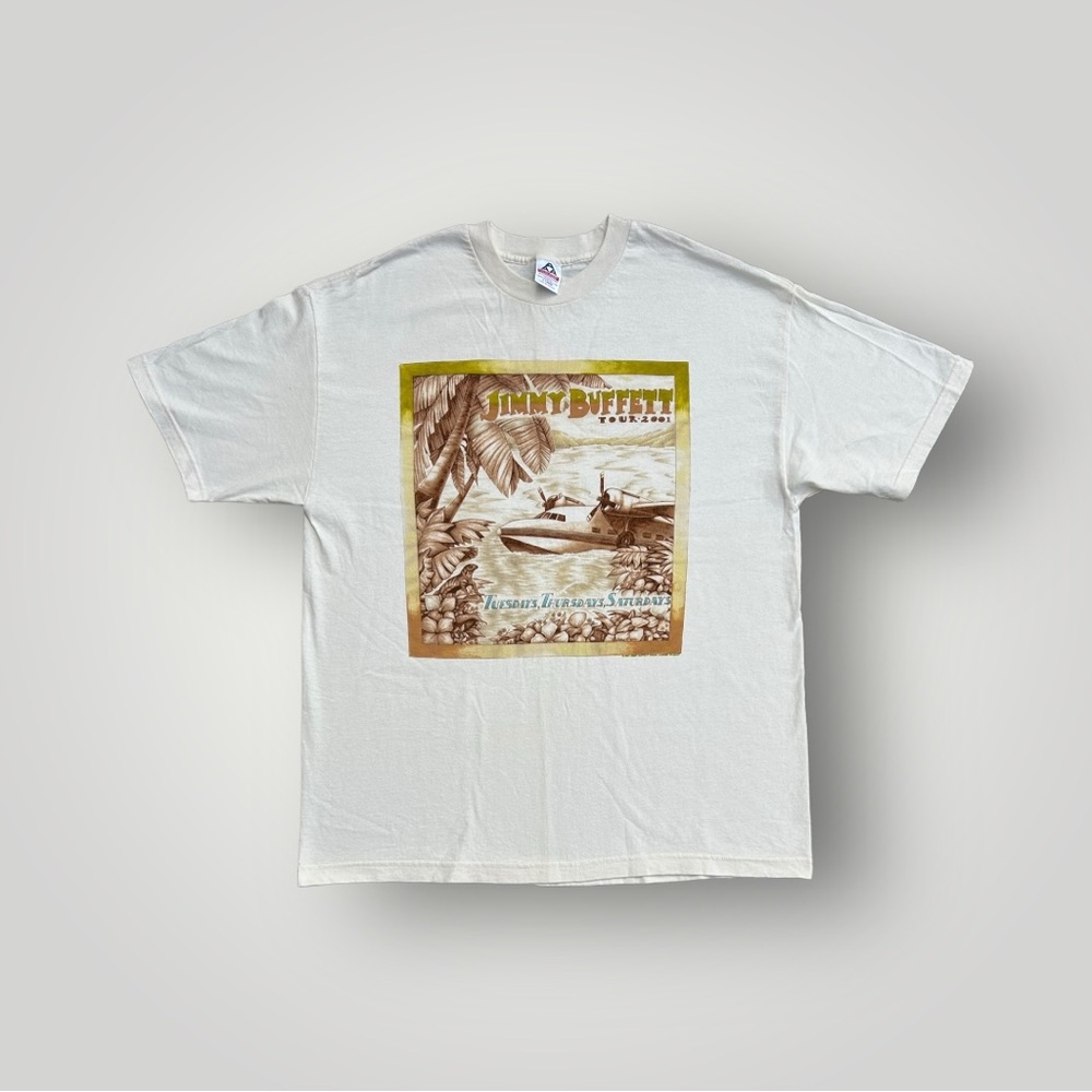 Vintage Y2K 2001 Jimmy Buffett Tour Rock Band Concert Shirt